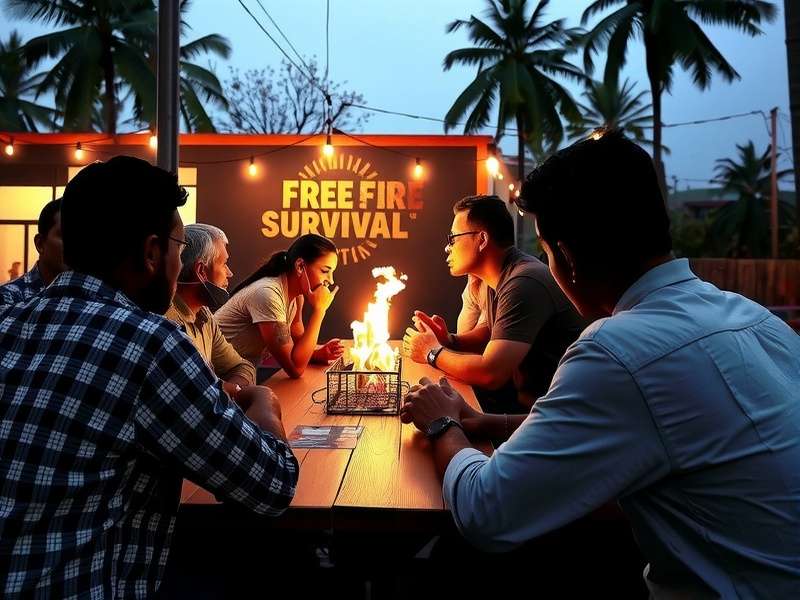 Indian Free Fire Survival players gathering at a local gaming meetup
