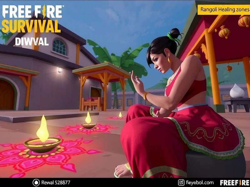 Free Fire Survival Diwali event with diya loot drops and rangoli healing zones