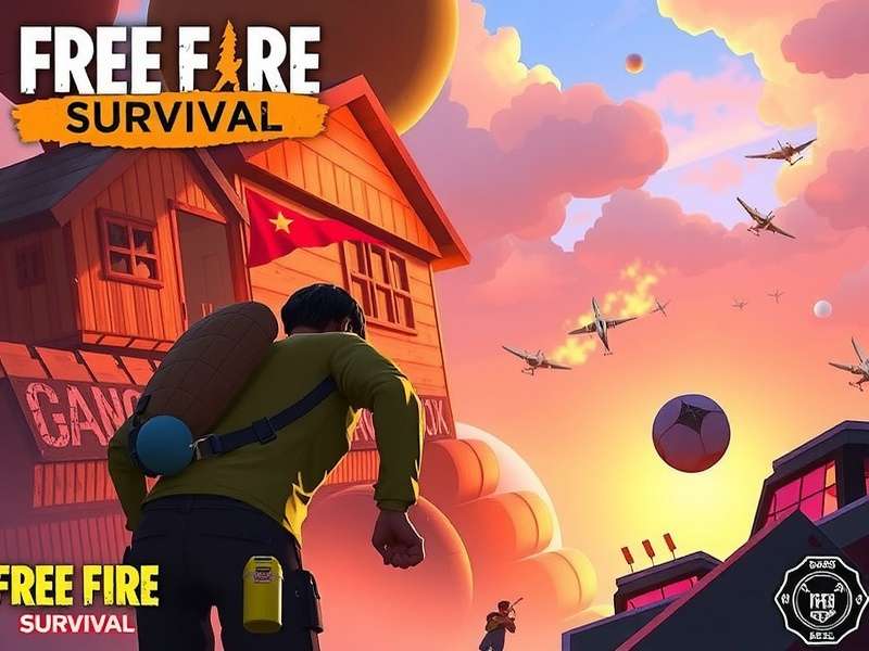 Free Fire Survival gameplay showing players looting and fighting